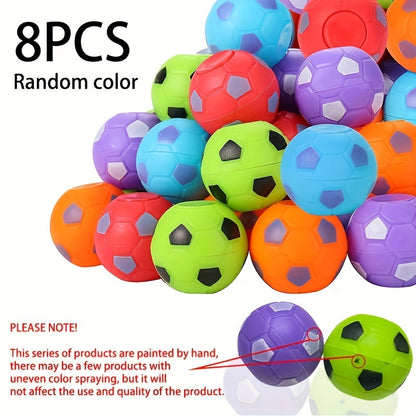 "Soccer ball fidget spinners, 8, 16, and 20-pack options for teen party favors, goodie bags, prizes, pinatas, birthdays, and bulk gifts.