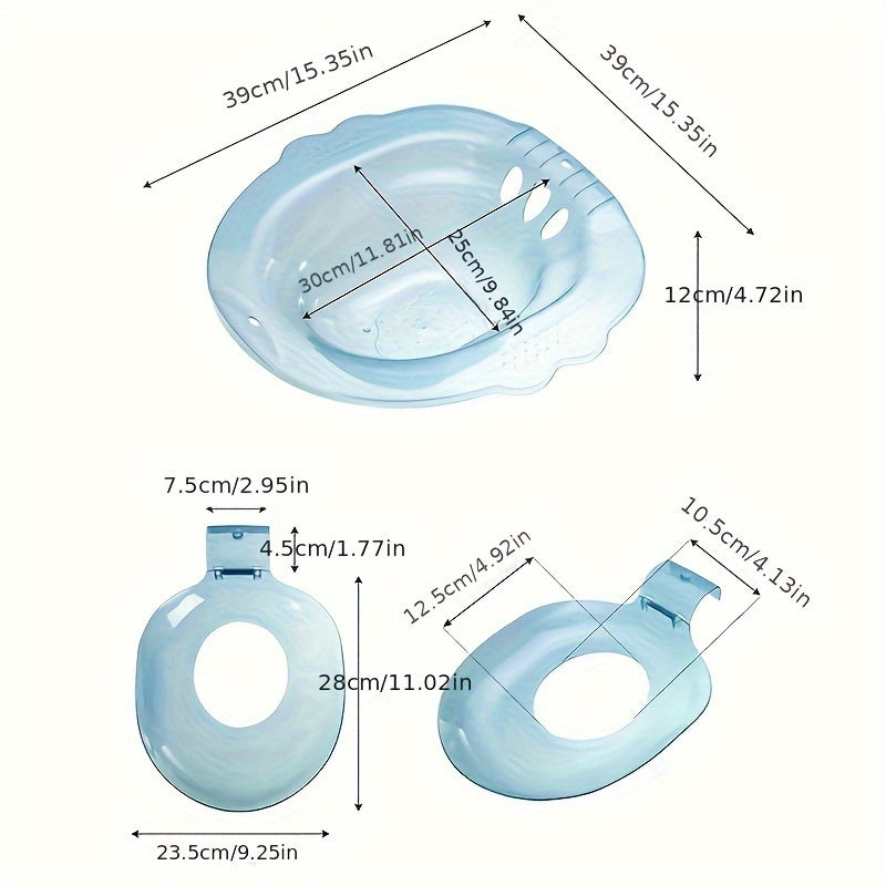 Transparent bidet for women, designed for elderly, pregnant, and postpartum care.