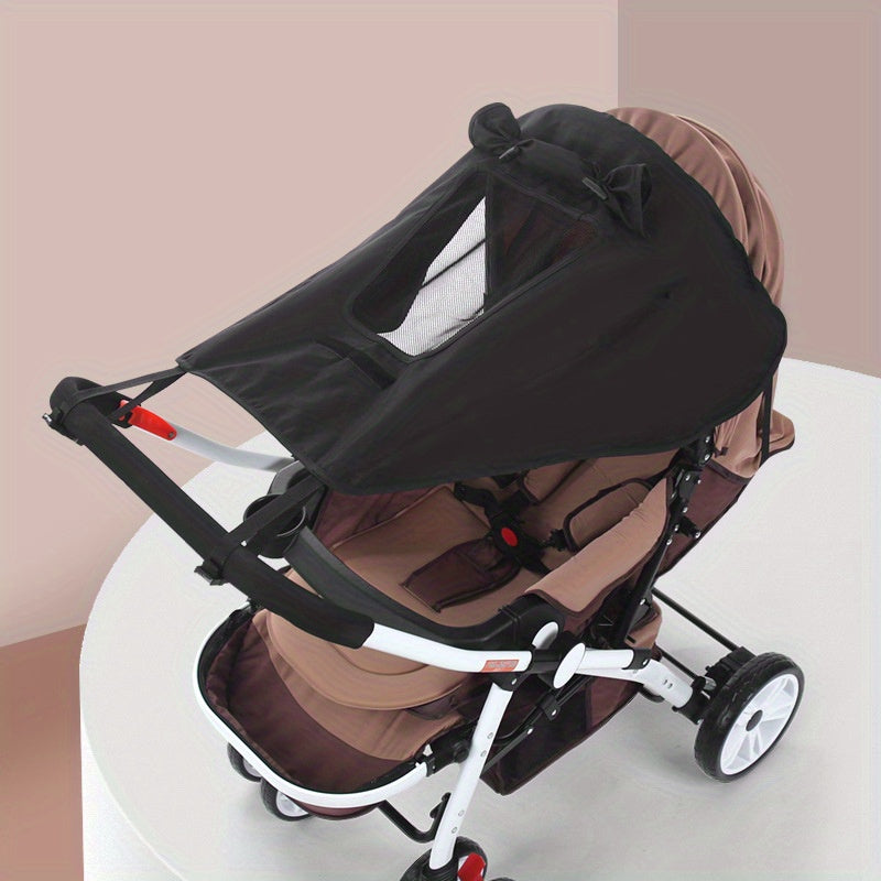 Quyoshdan himoyalovchi, ko'rish oynasi va suv o'tkazmaydigan polyester mato bilan stroller quyosh soyasi - Oddiy o'rnatish