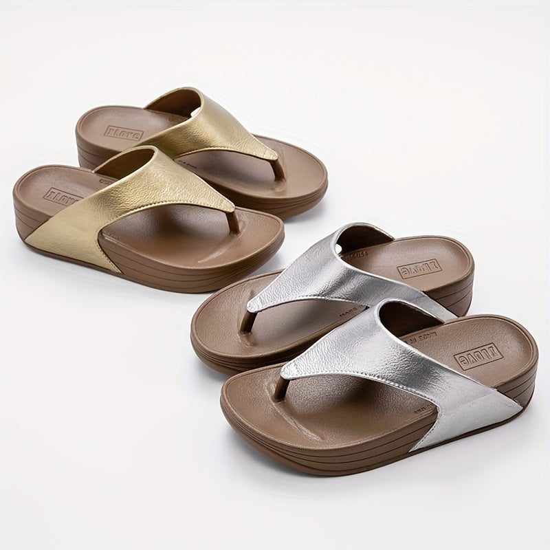 Women's Summer Platform Flip-flops with Anti-slip Soft Sole