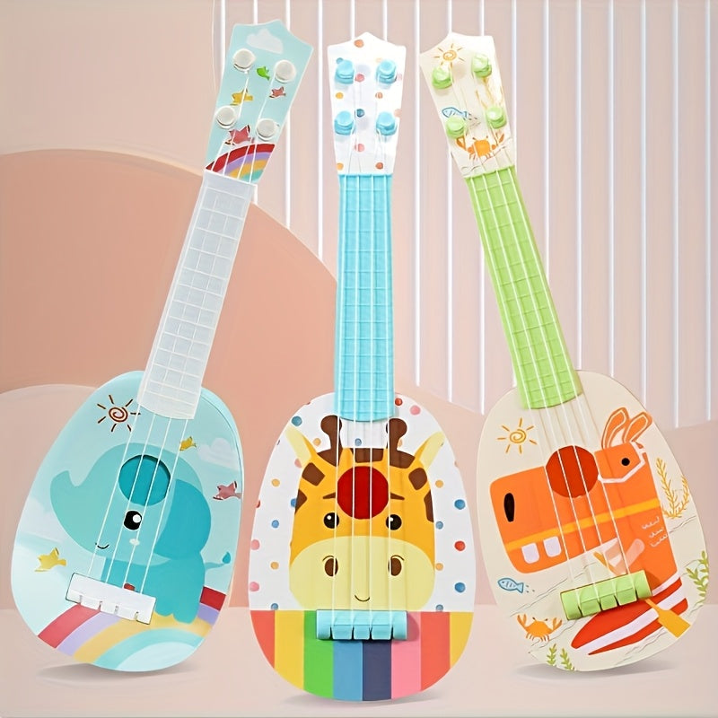 Introducing the PANLYNNER 14-Inch Cartoon-Themed Ukulele Guitar Toy for Kids - A Fun and Educational Musical Instrument, Ideal Christmas Present for Children, Batteries Not Needed