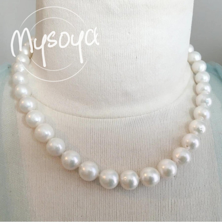 Luxurious Handmade Freshwater Pearl Necklace - 9-11mm, Comes in a Beautiful Gift Box - Ideal for Birthdays, Anniversaries, Weddings, and Special Occasions, Suitable for Daily Wear or Parties, Great for Thanksgiving, Christmas, and Valentine's Day.