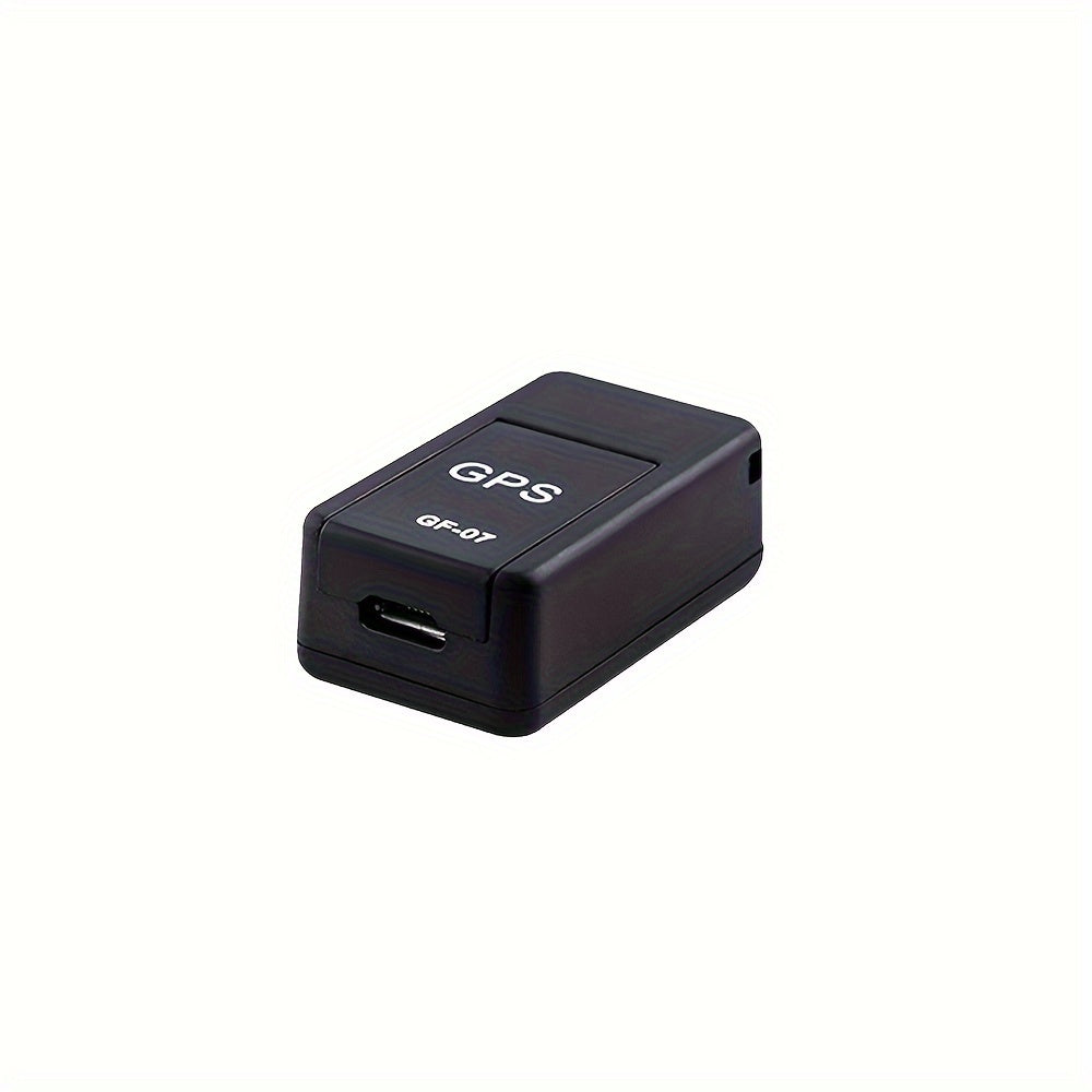 Compact magnetic GPS tracker for cars with real-time positioning, rechargeable battery, universal fit, and ≤36V operating voltage. Memory card/SIM card not included.