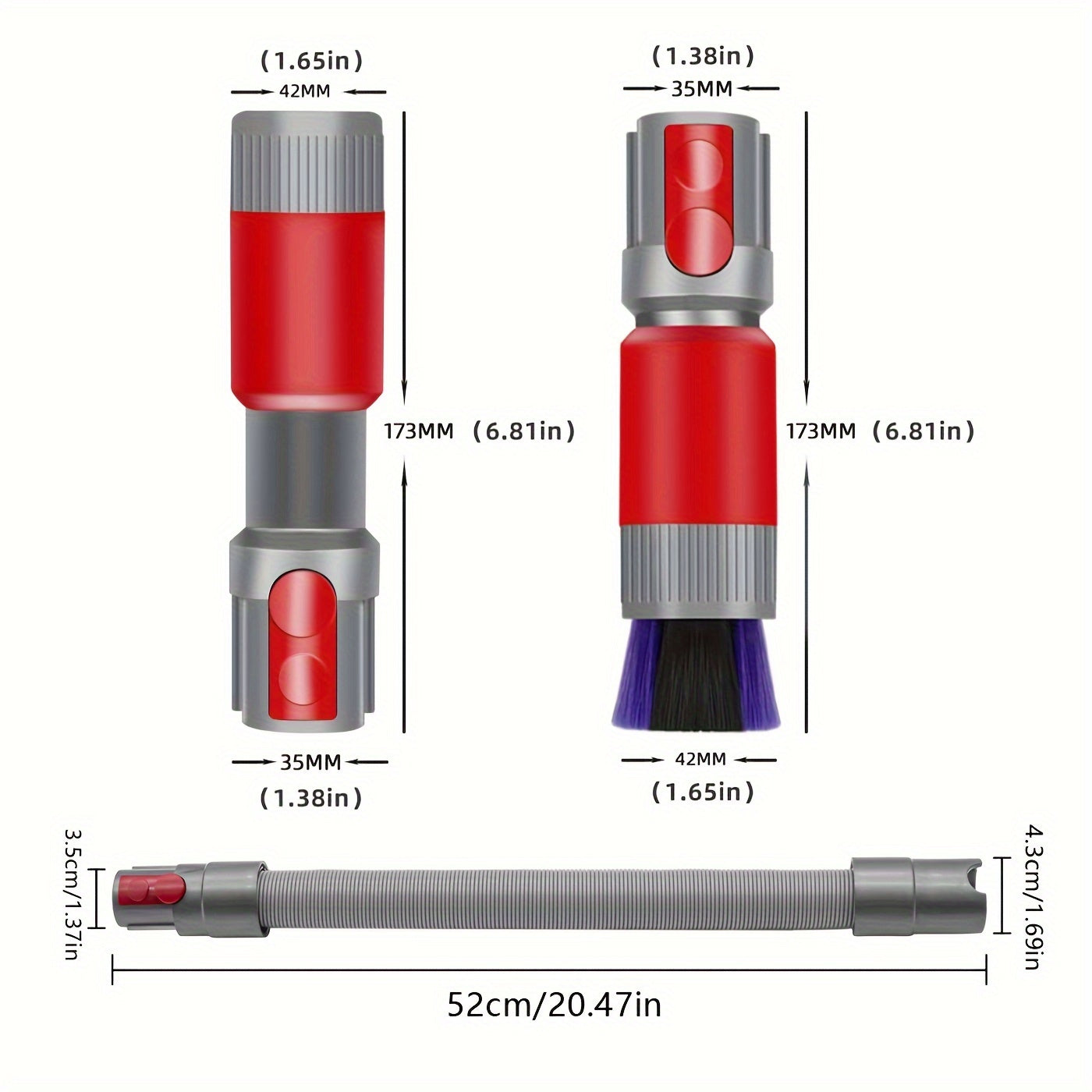 Compatible with V7 V8 V10 V11 V15 Cordless Stick Cleaner, this 1-Pack Vacuum Dusting Brush Attachment features a Scratch-Free Soft Plastic Dusting Cleaner Head.