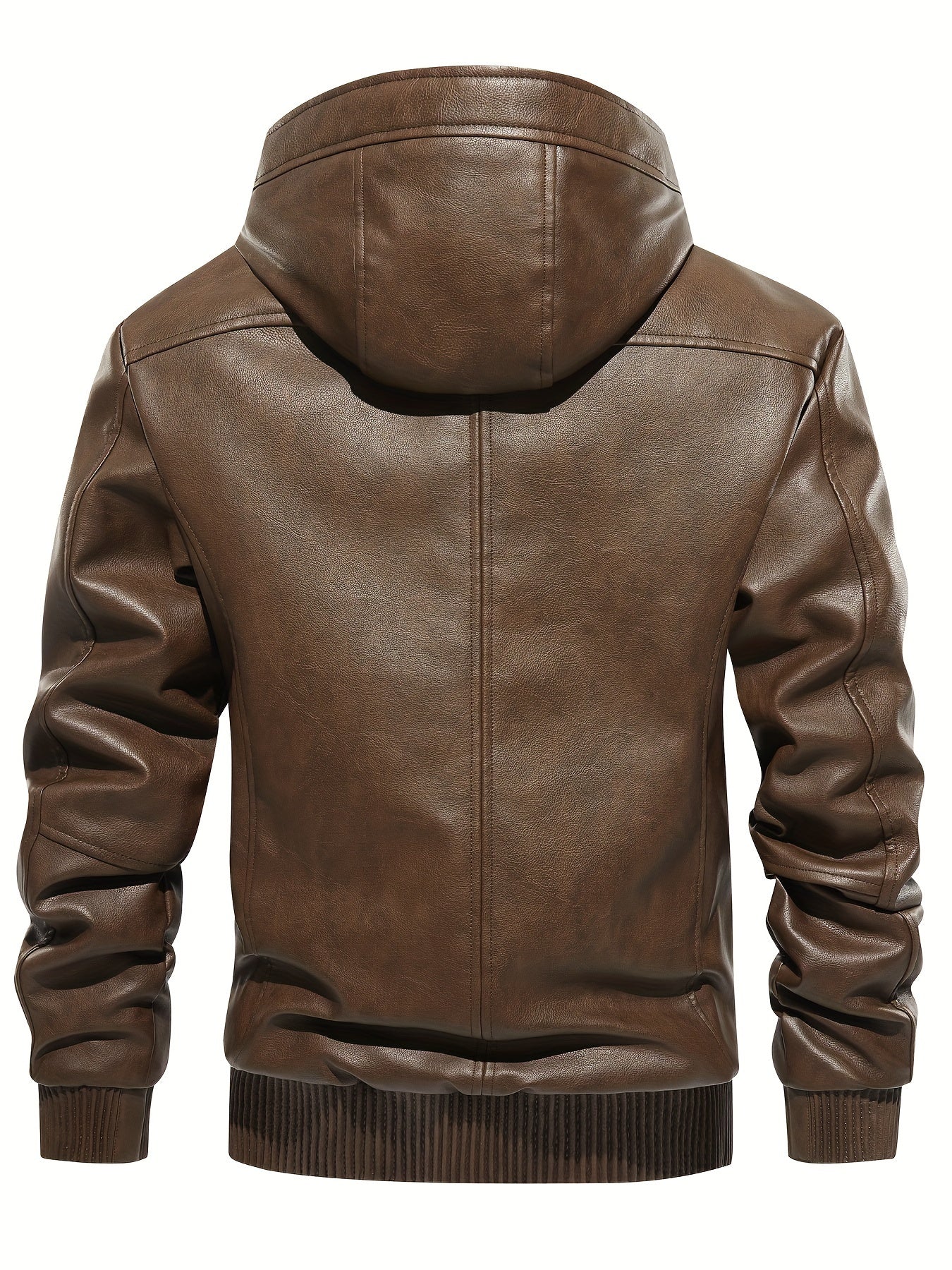 Men's vintage-style jacket with hood, breathable and tear-resistant. Zip-up with polyester lining, multi-pocket design. Durable, stain-resistant, ideal for everyday cozy wear in winter.