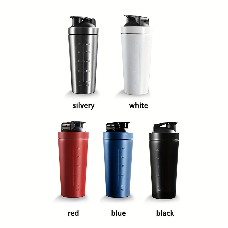 Multifunctional stainless steel cup for on-the-go fitness and protein shakes, can also be used as a car water cup.