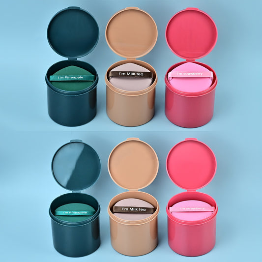 7pcs Air Cushion Makeup Sponge Puff with Storage Case included. Available in Round/Teardrop shapes. Can be used dry or wet for powder foundation, BB cream, etc. Ideal blender set.