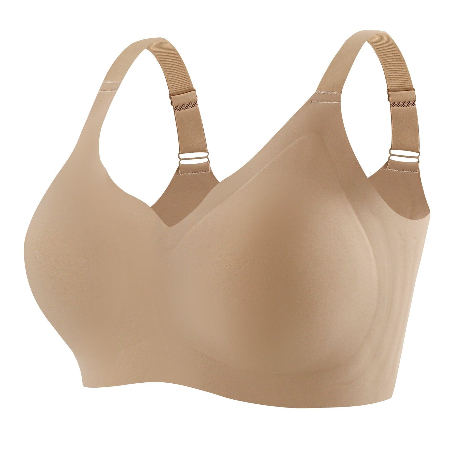 Women's Elegant Plus Size Seamless Bra with Light Padding and Full Coverage