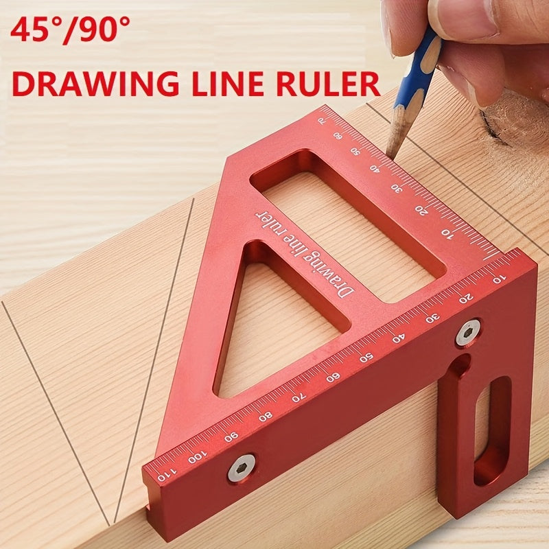 Aluminum Alloy 3D Multi-Angle Measuring Ruler for Engineers and Carpenters, Painted Finish, Assembly Required