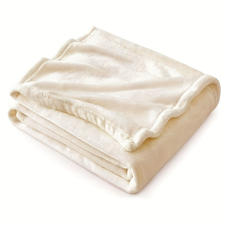 Soft and warm white flannel blanket, perfect for snuggling up on the couch, sofa, office, bed, camping or travel. Ideal for all seasons and makes a great multi-purpose gift.