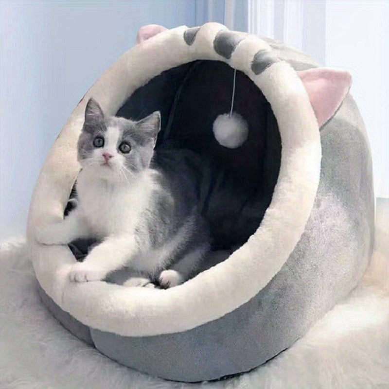 Frog-Shaped Cat Bed: Cozy and Comfy for a Perfect Sleep!