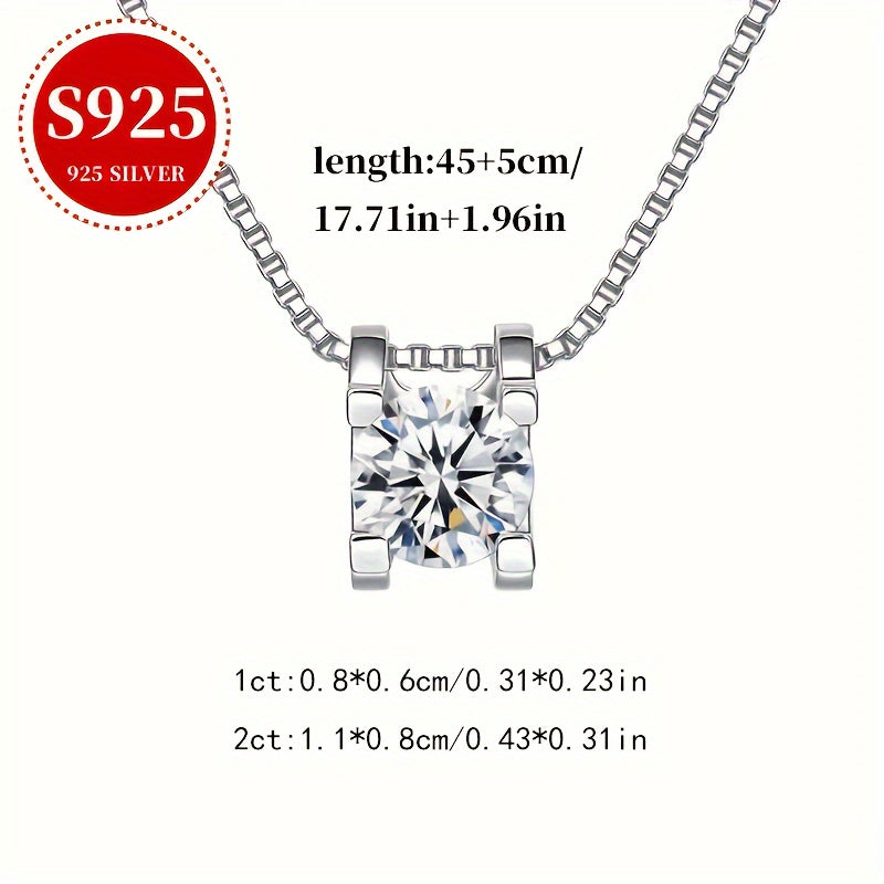 Sparkling 1/2 Carat Moissanite Pendant Necklace in Sterling Silver, Beautiful Bull Head Design, Ideal for Everyday Wear, Romantic Valentine's Day Gift for Couples, Includes Anti-Oxidation Box, Lightweight 2.2g/0.08oz