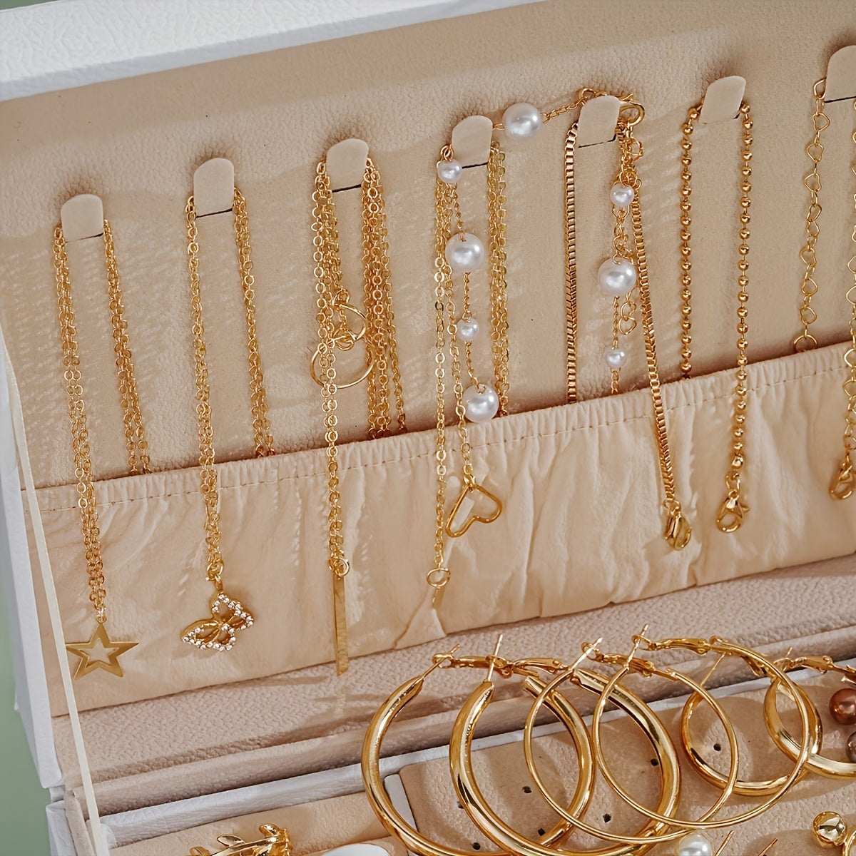 Set of 86 Chic Jewelry Pieces with Necklaces, Earrings, and Rings for Matching Daily Outfits, Party Accessories, Casual Dating Decor (Box not included)