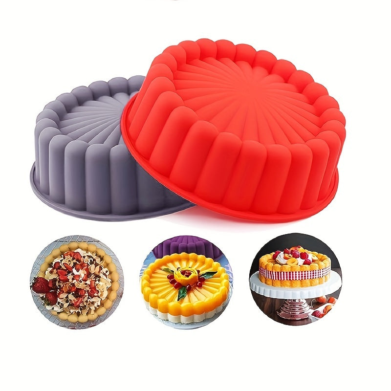 Create mouthwatering cakes easily with this versatile nonstick silicone cake mold, perfect for any occasion including weddings, birthdays, and more! Size: 19.99 cm.