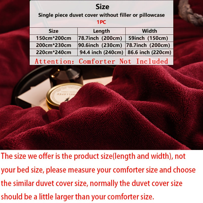 Double-sided milk velvet quilt cover without quilt core and pillowcase, suitable for all seasons.