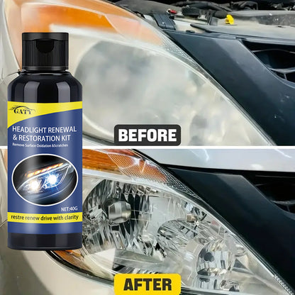 Universal car headlight restoration paste made of ABS material removes scratches and restores motorcycle headlight luster.