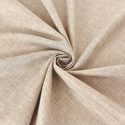 Beige waterproof polyester tablecloth for various occasions, including picnics, holidays, camping, weddings, birthdays, parties, and restaurant buffets, as well as for home kitchen and dining table decor.