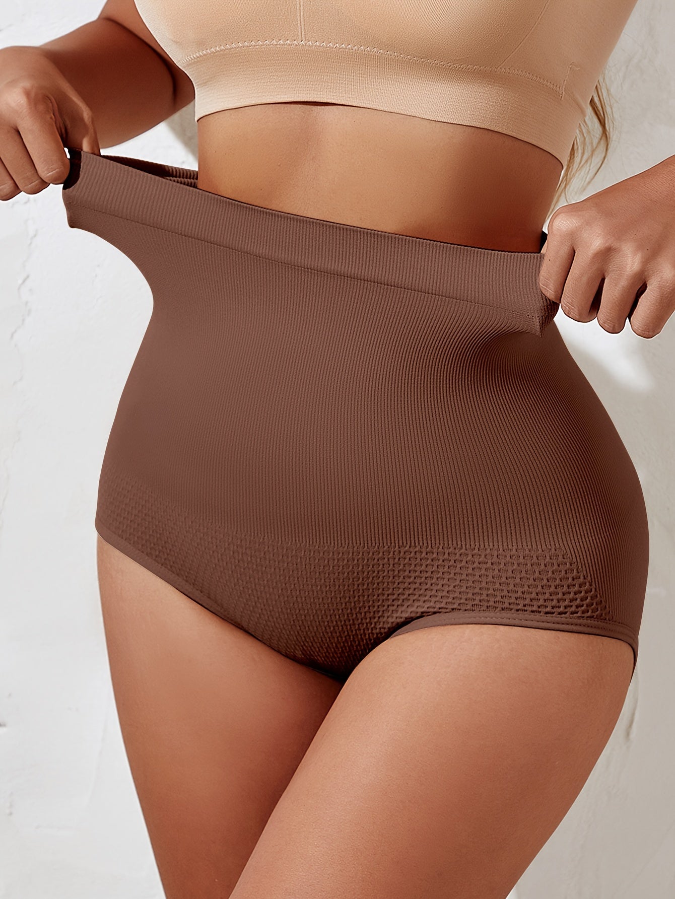 NADIA GO 4-Pack High Support Shapewear Briefs: Seamless, Tummy Control, Butt Lifting, Hip Shaper, 90% Polyamide, 10% Elastane, Solid Color Knit Fabric, 220gsm, Women's Underwear