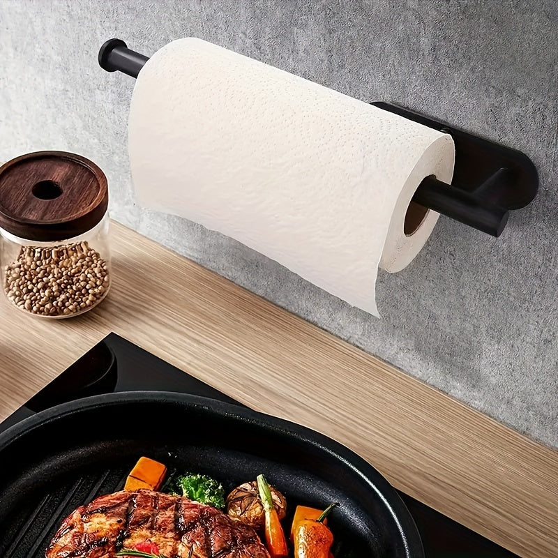 A versatile and space-saving solution for keeping paper towels tidy and easily accessible in your kitchen or bathroom, this creative non-perforated paper towel holder can also store rolls of paper, plastic wrap, and towels. Perfect for organizing and