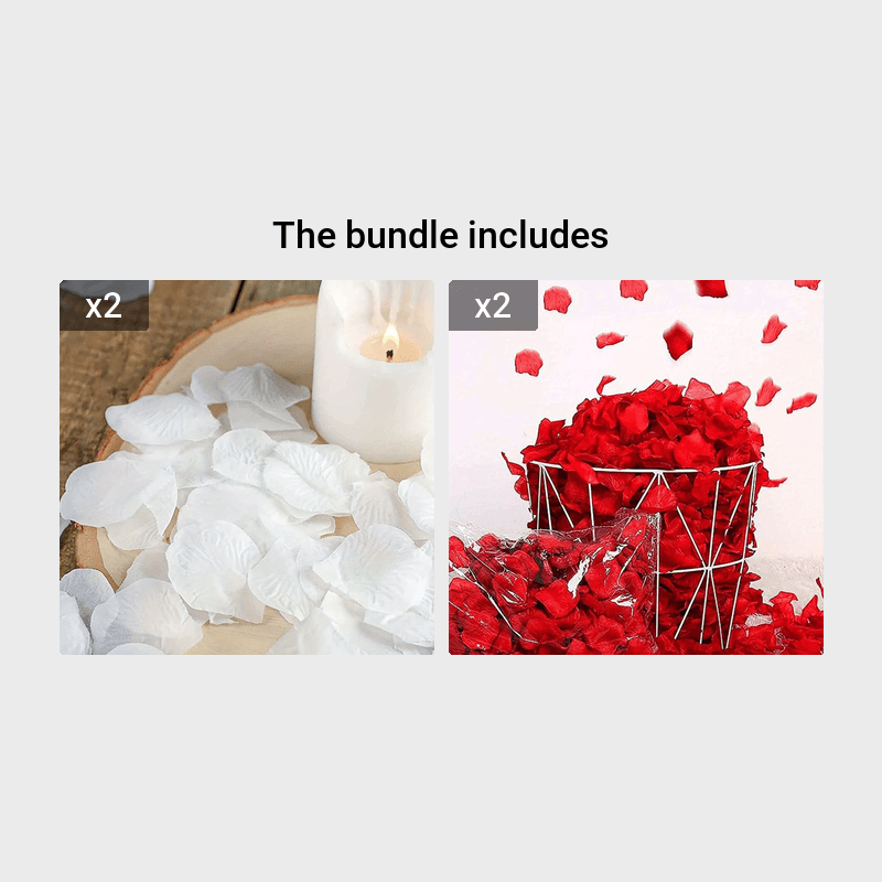 1000pcs fake rose petals for romantic events, DIY projects, and photography.