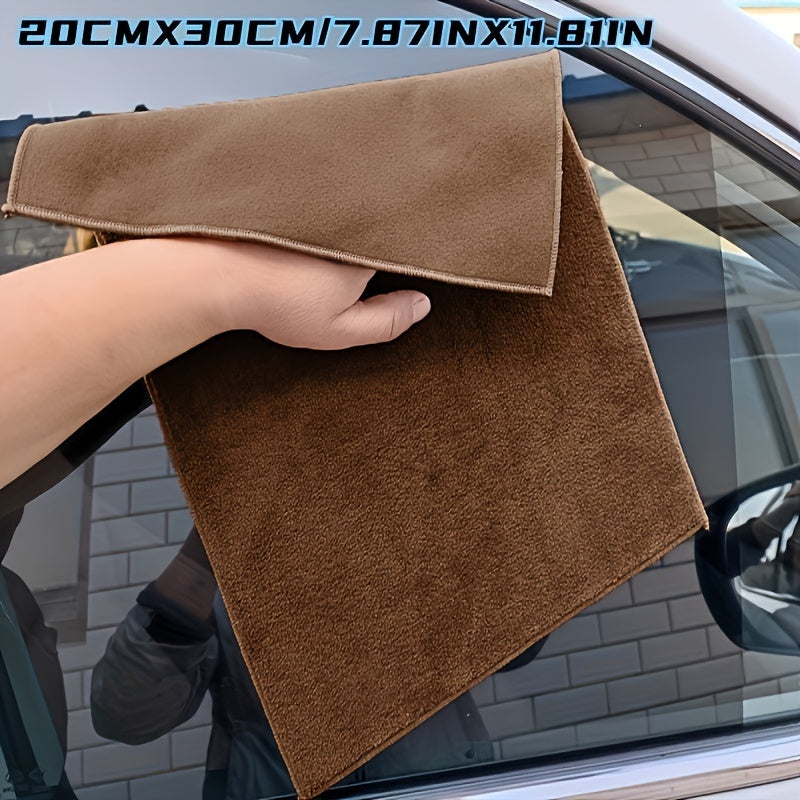 1 pc Ultra-Absorbent Microfiber Car Towel in 4 sizes (20x30cm to 60x30cm) for detailing, polishing, and cleaning. Ideal for vehicle paint, glass, faux leather seats, cushion storage bags.