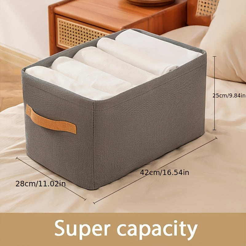 Multifunctional, Durable Storage Box with Convenient Handles - Great for Storing Clothes, Toys, and More, Rectangular Design - Perfect for Organizing Your Home and Kitchen