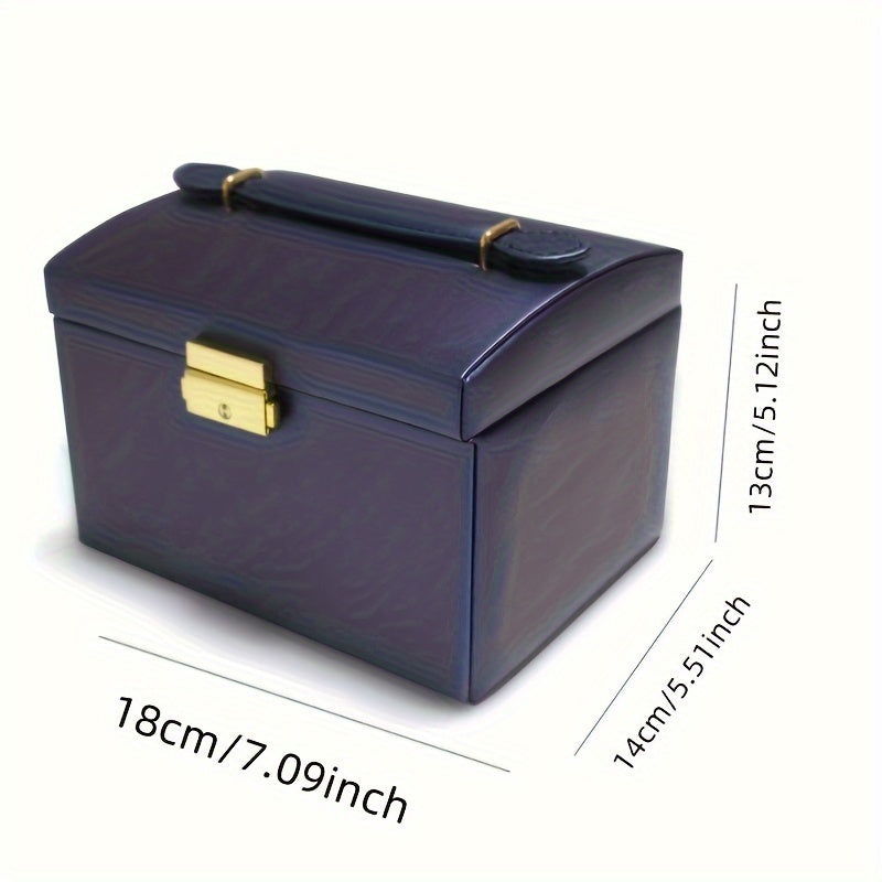 Elegant leather jewelry box with multiple compartments - perfect gift for Valentine's Day or Mother's Day.