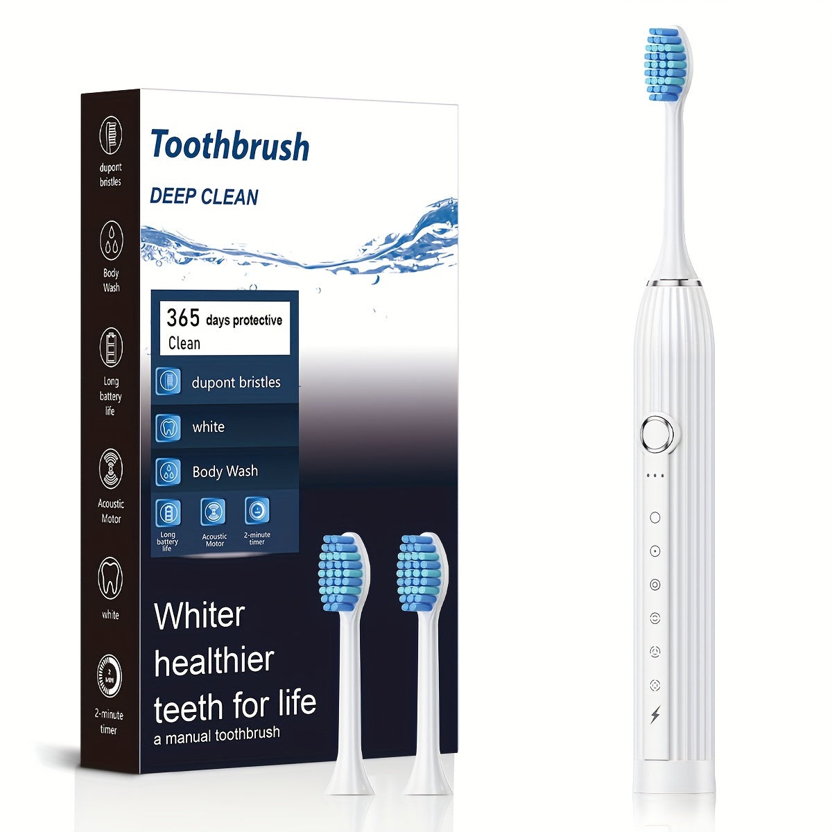 Combo set with rechargeable electric toothbrush and water flosser, USB charging, soft bristles, deep clean oral care.