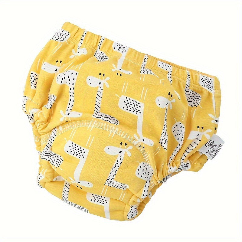 Leak-Proof Potty Training Pants for Boys & Girls - Washable, Extra Absorbent Underwear featuring Cute Cartoon Designs in Gray/Blue/Yellow