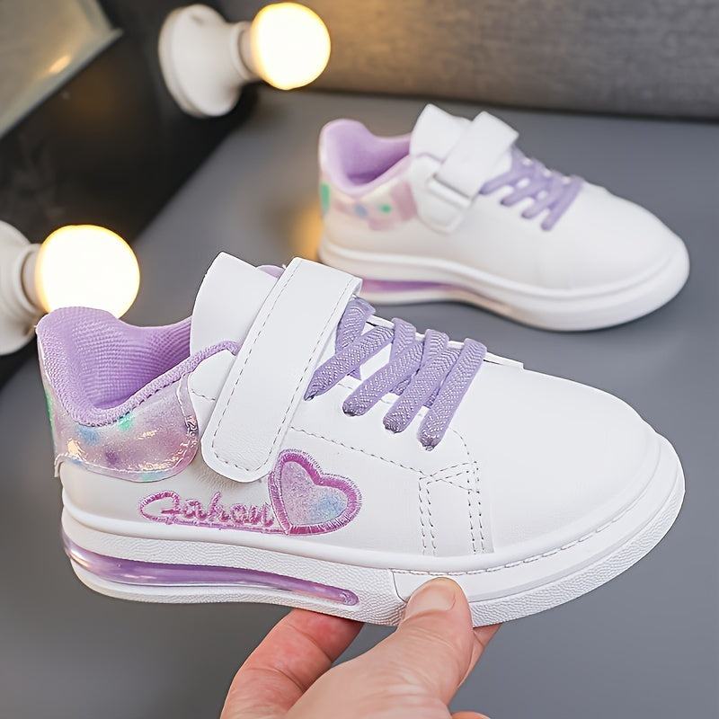 Comfortable and breathable girls' casual footwear with hook-and-loop closure for all seasons, including autumn and spring.