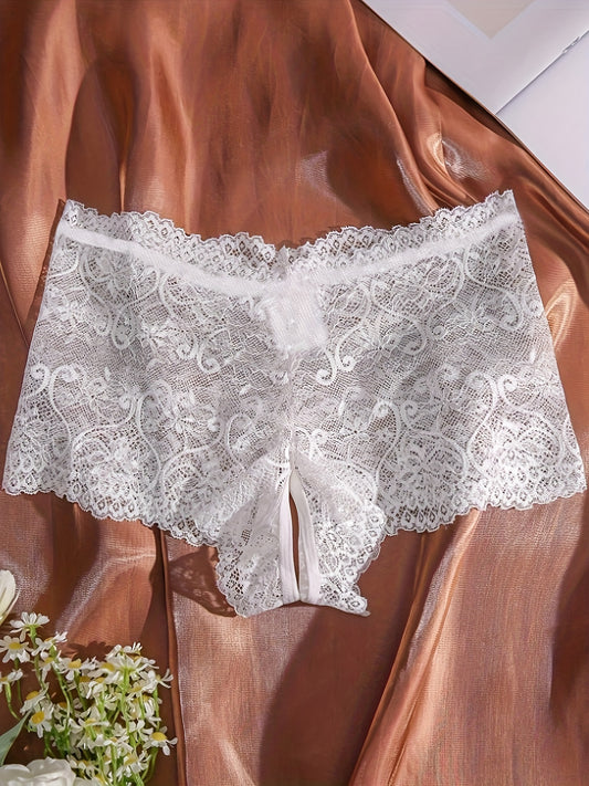 Women's low waist panties with lace fashion and charm design, offering a sexy and erotic look.