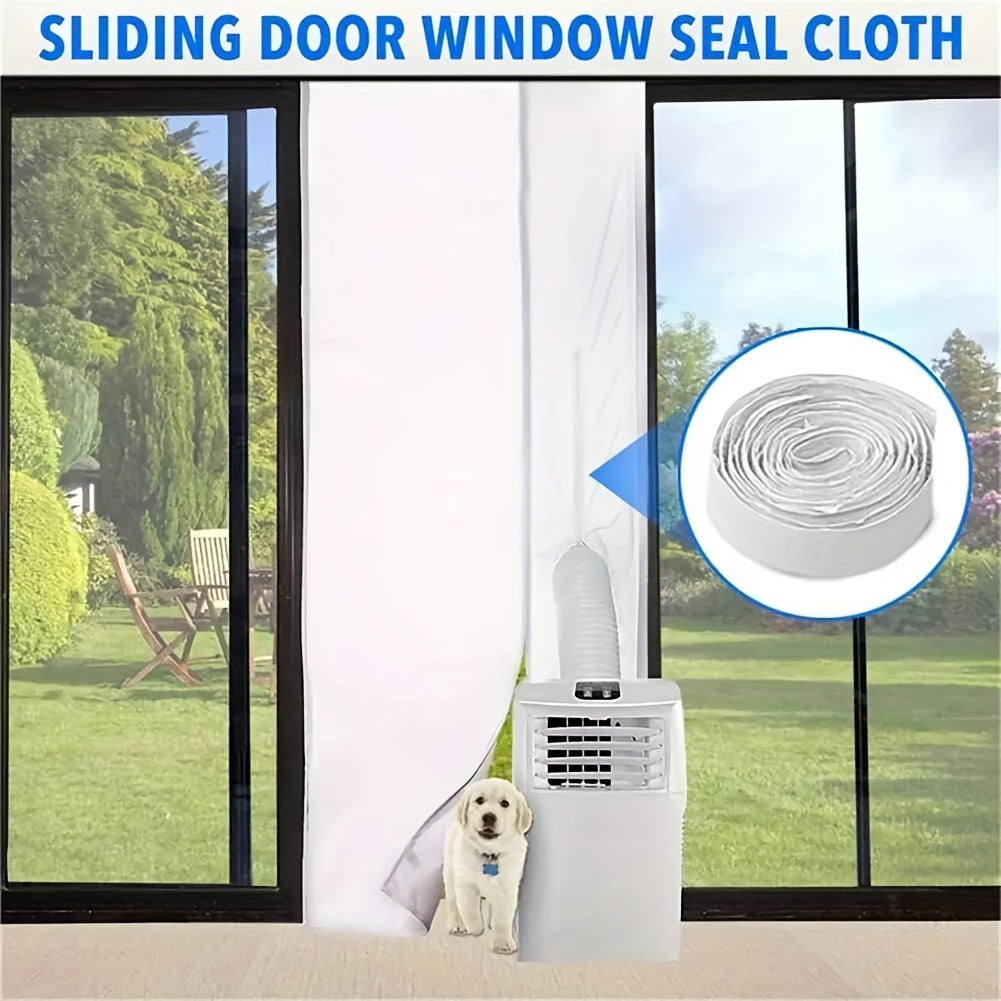 Indoor Mobile AC Sealing Accessory - 58x90cm Door and Window Baffle Cloth for Portable Air Conditioner, Made of Plastic, No Electricity Needed