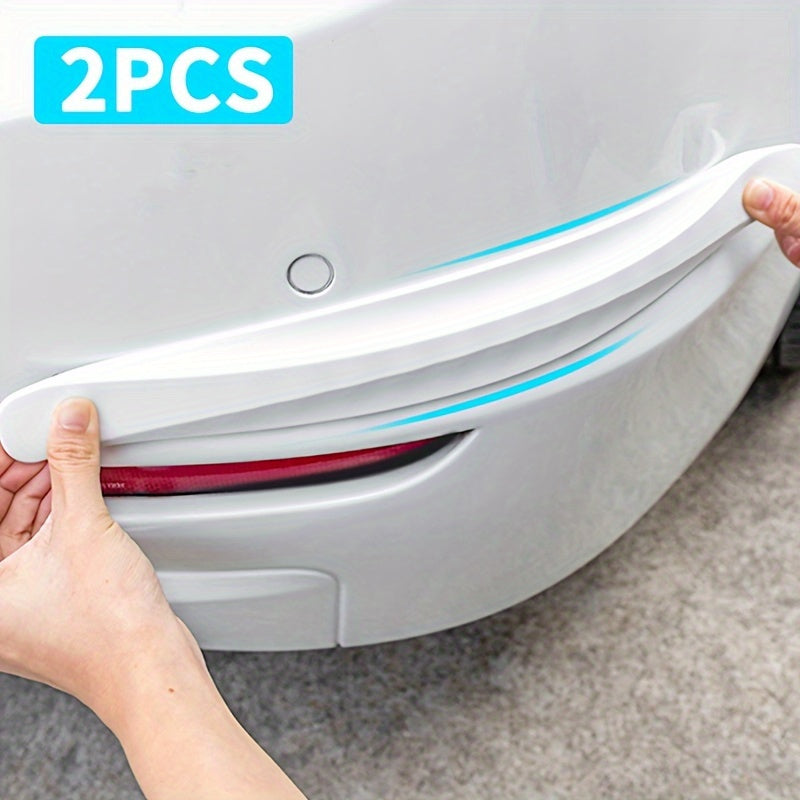 Rubber car bumper guards for front and rear anti-collision protection and door body scratch prevention, 2pcs.