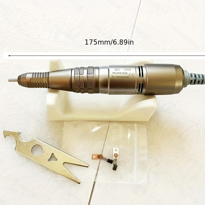 Мощная микромоторная машинка для маникюра с ручкой для полировки на 35K и 45K об/мин.