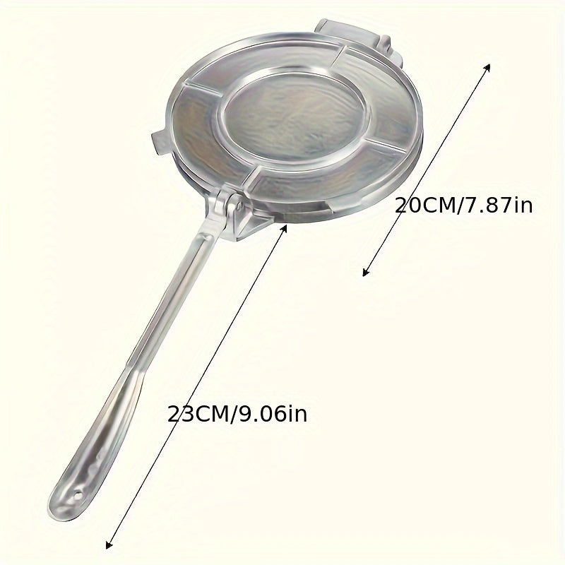 Dairaviy qo'l ushlovchi alyuminiy tortilla pressi - oshxonada DIY meksika makkajo'xori noni va pancake tayyorlagich