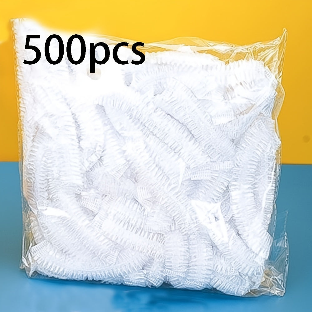 Heart Leaf disposable self-sealing plastic food storage bags in minimalist white. Available in 100/300/500pcs. Portable and ideal for kitchen, picnic, and BBQ.