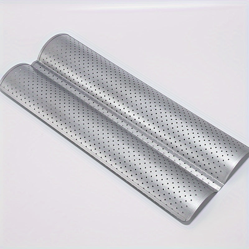 Baguette Baking Pan: Non-stick, One-pack with Mesh Mold and Options for 2, 3, or 4 Slots