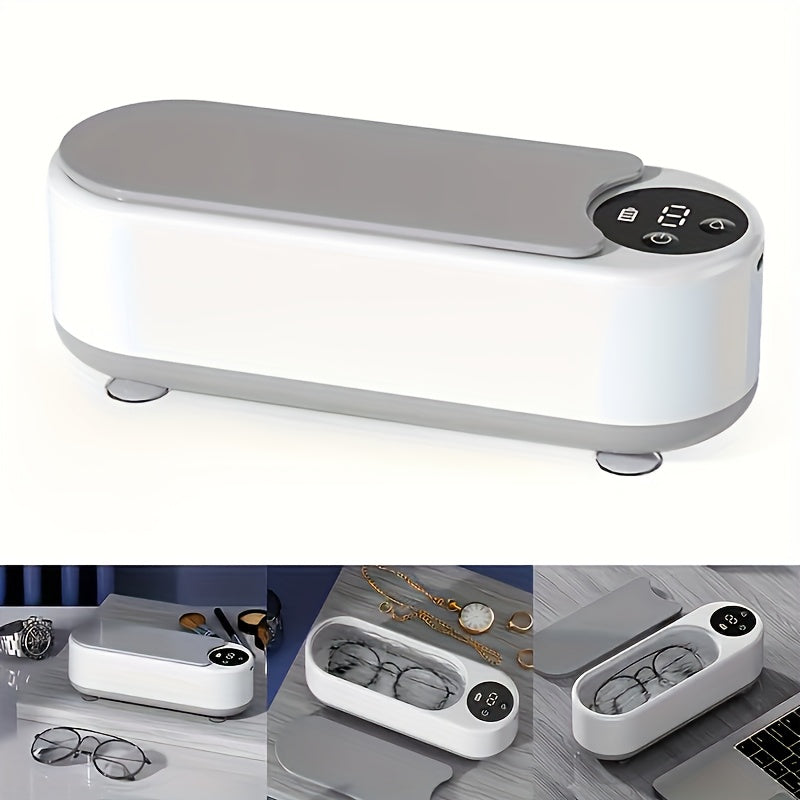 Multi-Purpose Cleaning Machine for Glasses, Jewelry & Watches - Includes Vibration Washing Box and Chemical-Free Plastic - 1pc