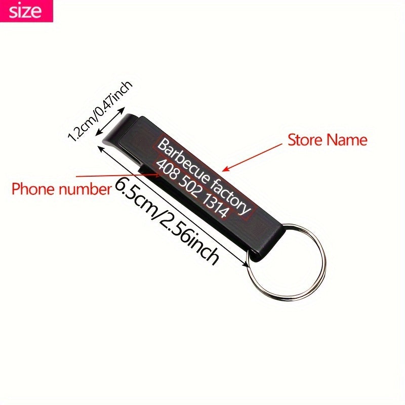 Personalized beer bottle opener keychain with logo, perfect for festivals and gifts. Durable alloy, portable and multi-functional. Great for beer lovers.