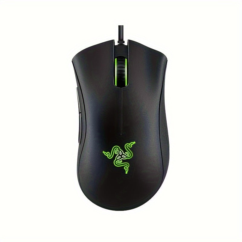 Razer DeathAdder Essential проводная игровая мышь - оптический сенсор, 6400 DPI, эргономичный дизайн для правшей, USB подключение, совместима с Windows 10, черная или белая