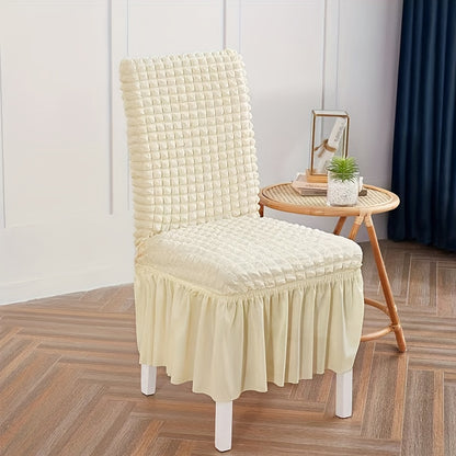 4 universal stretch chair covers with skirt, durable and washable, easy to fit and protect furniture