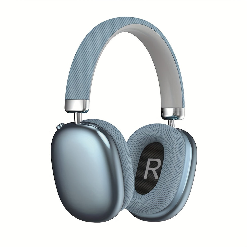 Wireless headphones with noise reduction, stereo sound, deep bass, and adjustable HiFi audio for sports.