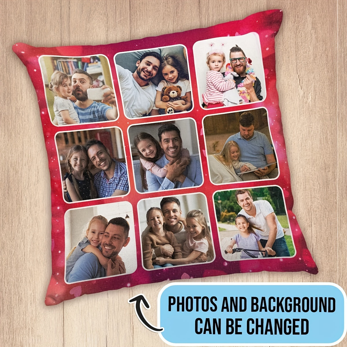 Personalized Polyester Throw Pillow Cover, 45.72x45.72 cm, Set of 1 - Ideal Gift for Couples, Parents, Friends - Perfect for Birthdays, Special Occasions - Customizable with Any Image - Suitable for Ages 14 and Up - Various Color Options Available