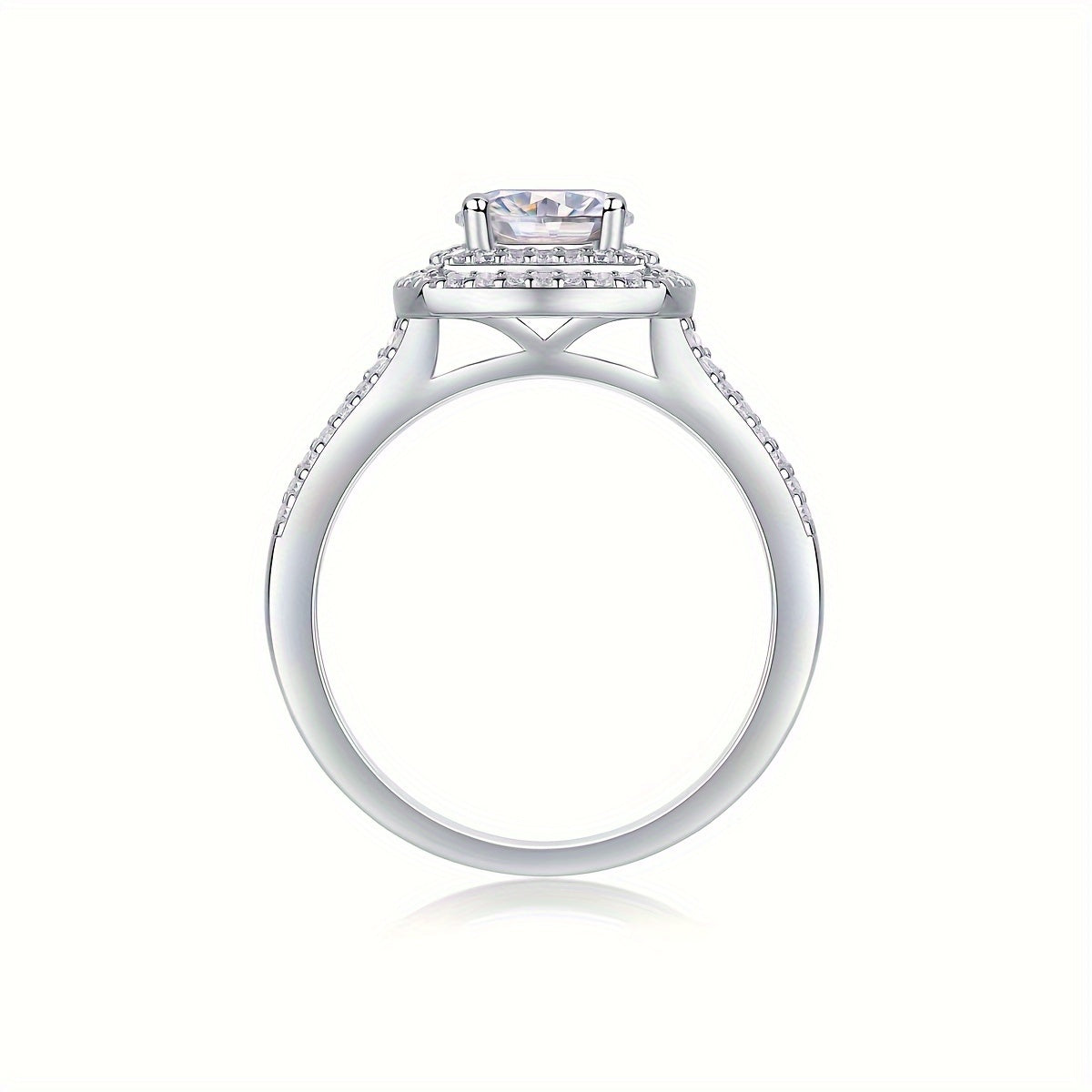 925 Sterling Silver Plated Moissanite Ring with 18K Gold Plating for Both Men and Women, Perfect for Various Special Events Including Banquets, Parties, Official Functions, Festivals, Valentine's Day, Proposals, Engagements, Weddings, Anniversaries, and