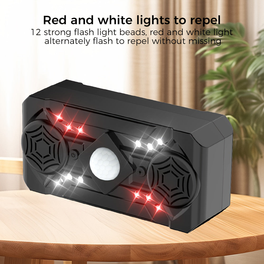 Cappsu Soundwave Pest Repeller - 360° Indoor Mouse & Squirrel Deterrent, USB Powered, 3 Modes.