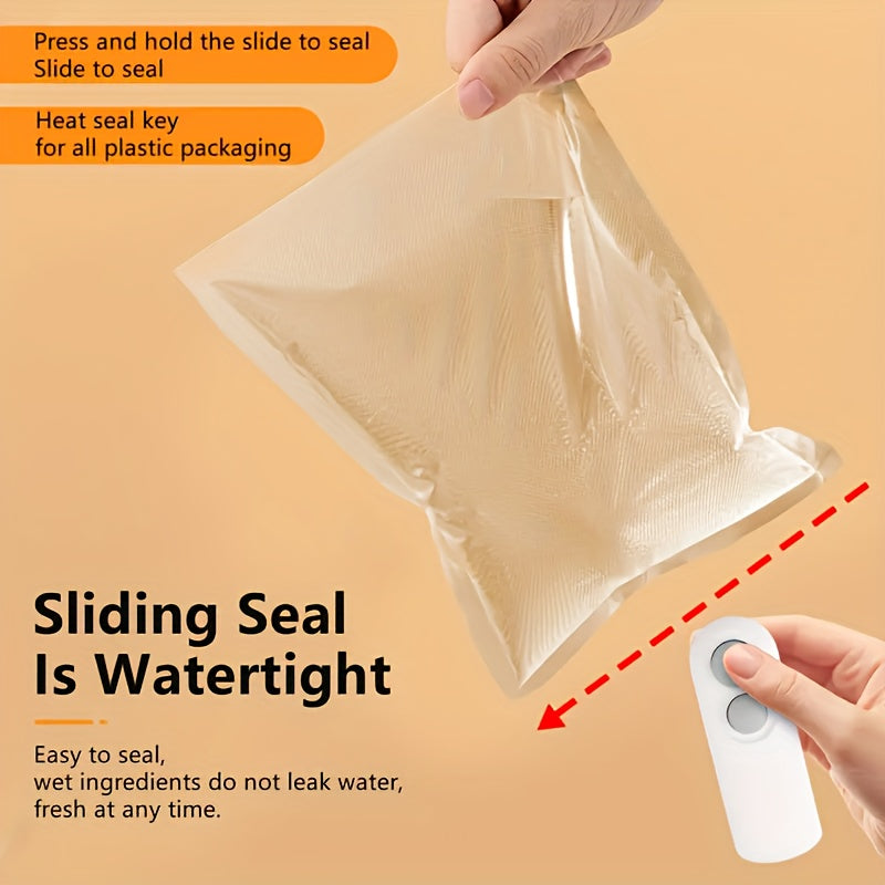 Handy Snack Sealer: Rechargeable USB Handheld Machine for Sealing Plastic Bags - Powered by Lithium Battery, 150mAh - Perfect for Keeping Snacks Fresh at Home