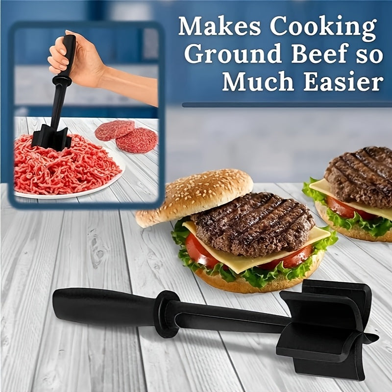 Durable ABS Handheld Meat Chopper & Spatula - Versatile for Cooking and Mixing, Food-Safe