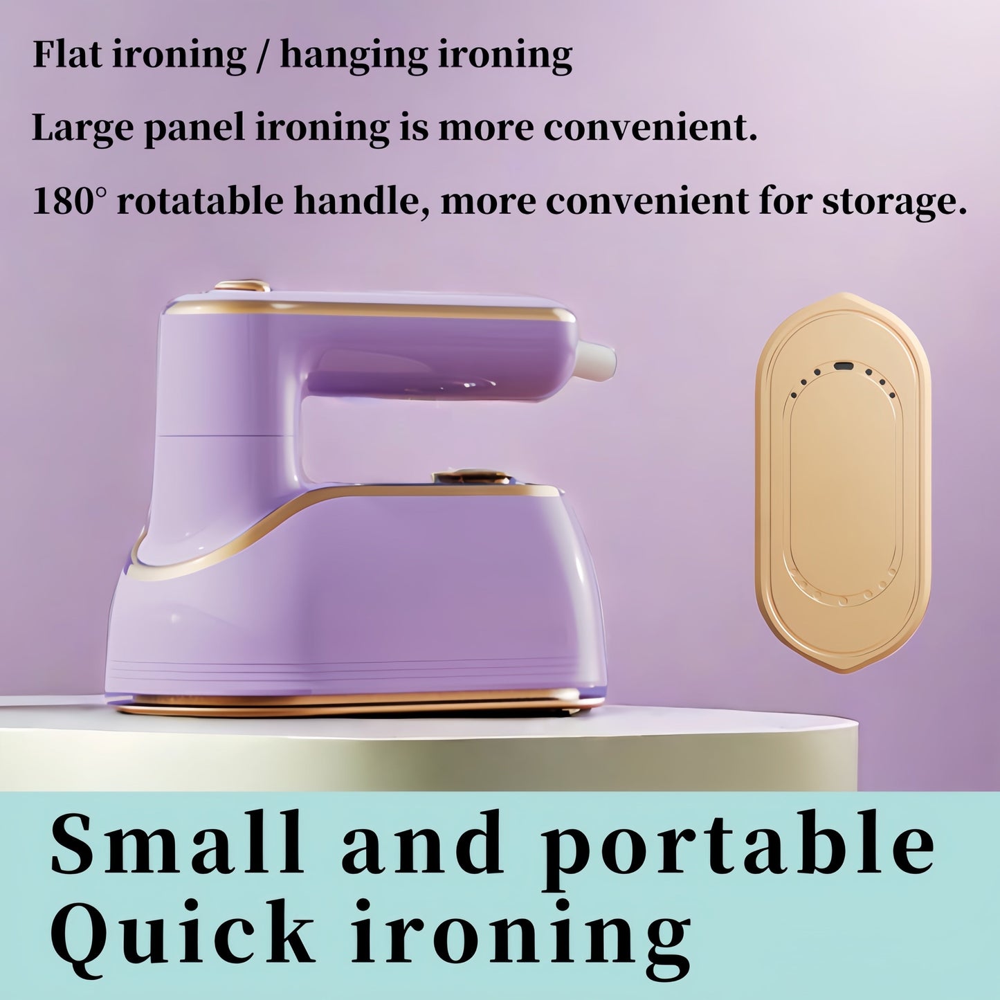 Handheld Portable Steam Ironing Machine - Perfect for Travel and Dorm Rooms! Get wrinkle-free clothes on the go with this convenient mini electric steam iron. Great for clothing, shirts, and more. The ideal travel gift and essential for any dorm room.