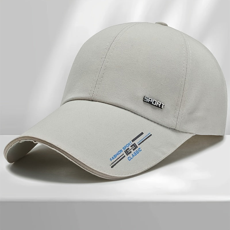 Stylish solid color hat with UV protection and windproof features, ideal for cycling, golfing, and camping. Great gift for both men and women.