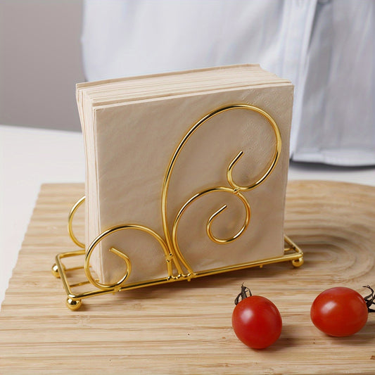 Classy napkin holder with vertical semi-circle design, ideal for kitchen and dining spaces in cafes and hotels.